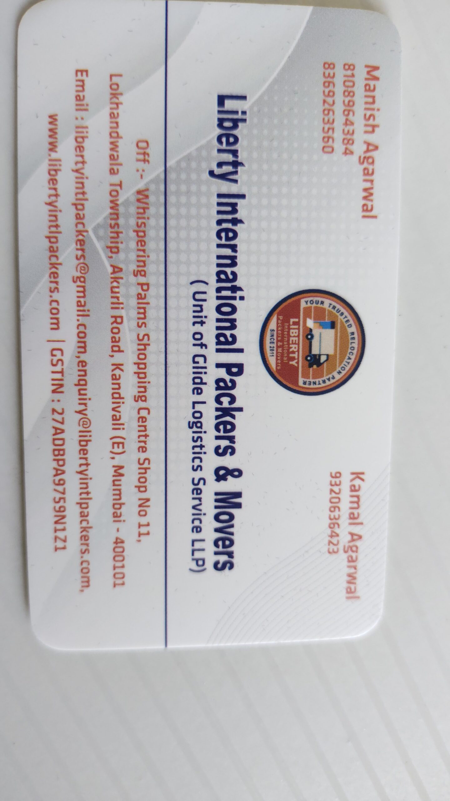 Liberty International Packers and Movers ( Unit of Glide Logistics services LLP)
