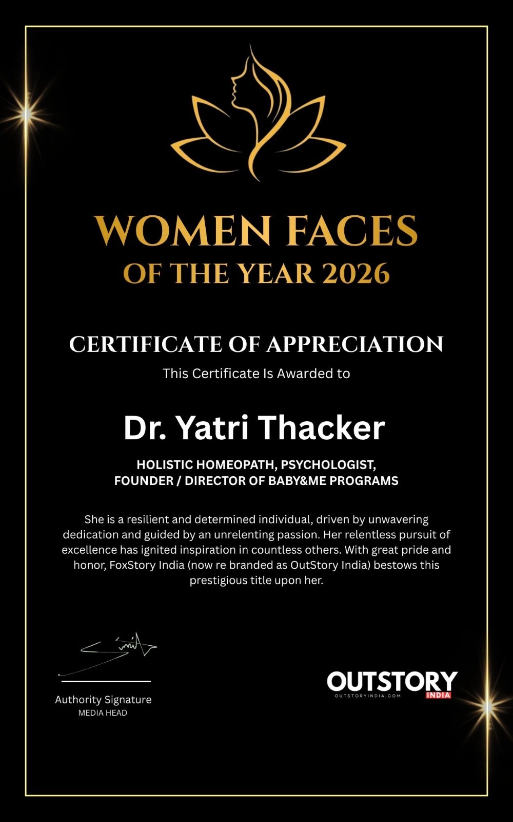 Dr Yatri Thacker